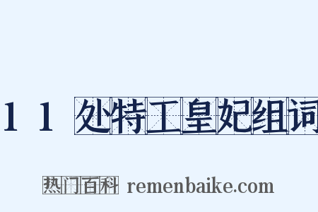 11处特工皇妃组词是什么意思的图片